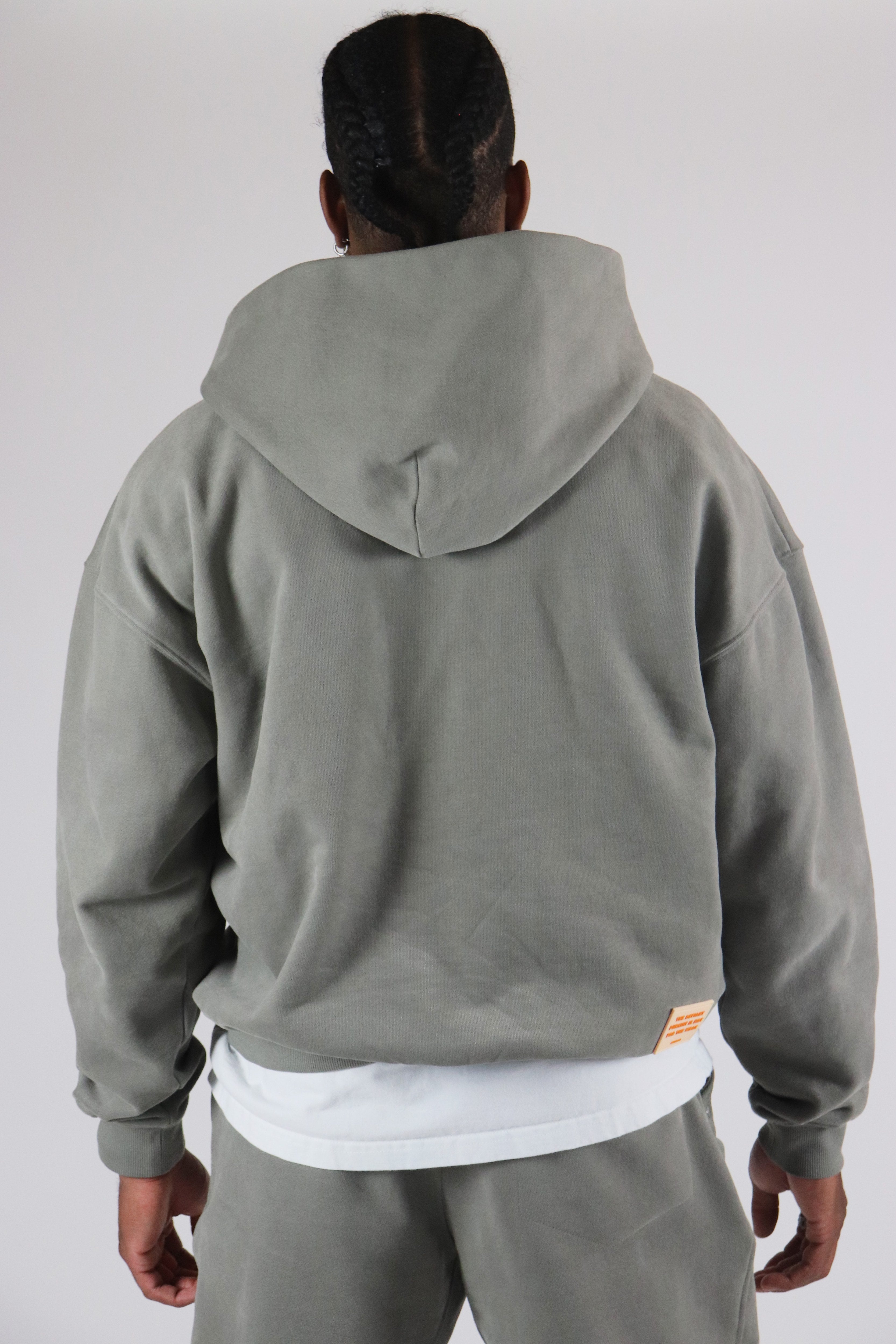 OVERSIZED LOUNGE FLEECE HOODIE ASH GREY