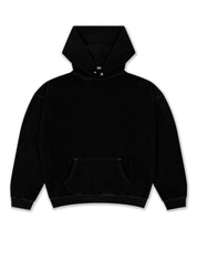 OVERSIZED LOUNGE FLEECE HOODIE - JET BLACK