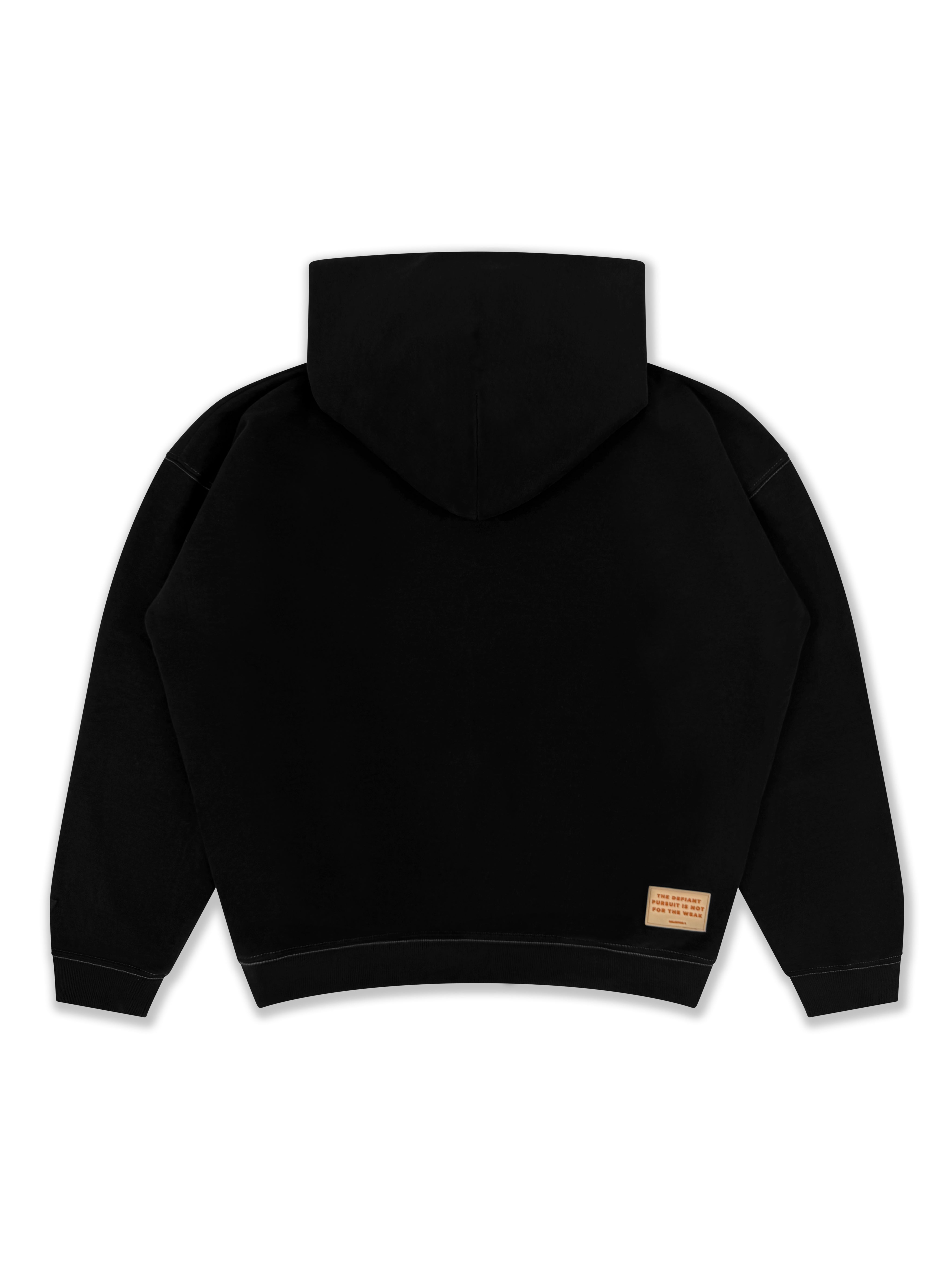 OVERSIZED LOUNGE FLEECE HOODIE - JET BLACK